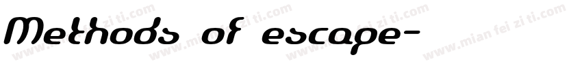 Methods of escape字体转换